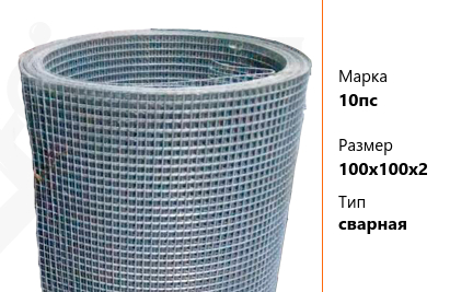 Сетка стальная 100х100х2 мм 10пс ТУ У 322-00190319-1172-95 сварная